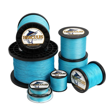 1500M 1640Yds Blue 10lb-200lb HERCULES PE Braided Fishing Line 8 Strands HERCULES